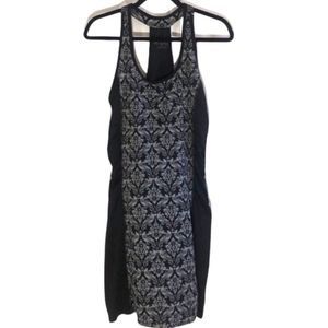 𝅺Lola Stretch Racerback Dress Damask Black Gray